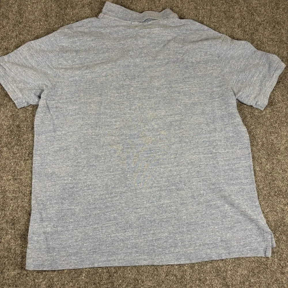 Polo Ralph Lauren Polo Shirt Mens XXL Blue Slim Fit Heathered Short Sleeve Pony